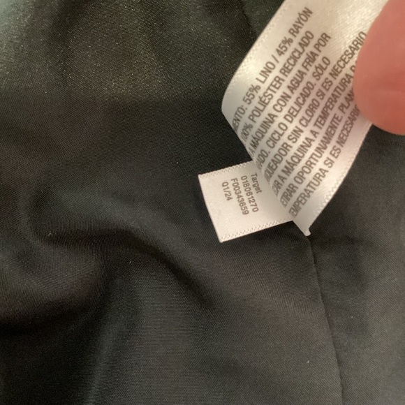 A New Day Linen Blend Black Cropped Blazer, Medium NWT - Picture 11 of 12